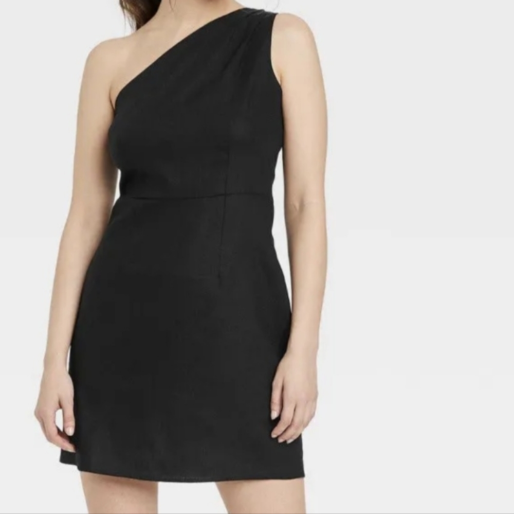 A New Day Women's Black One Side Off Shoulder Dress Size XXL NWT